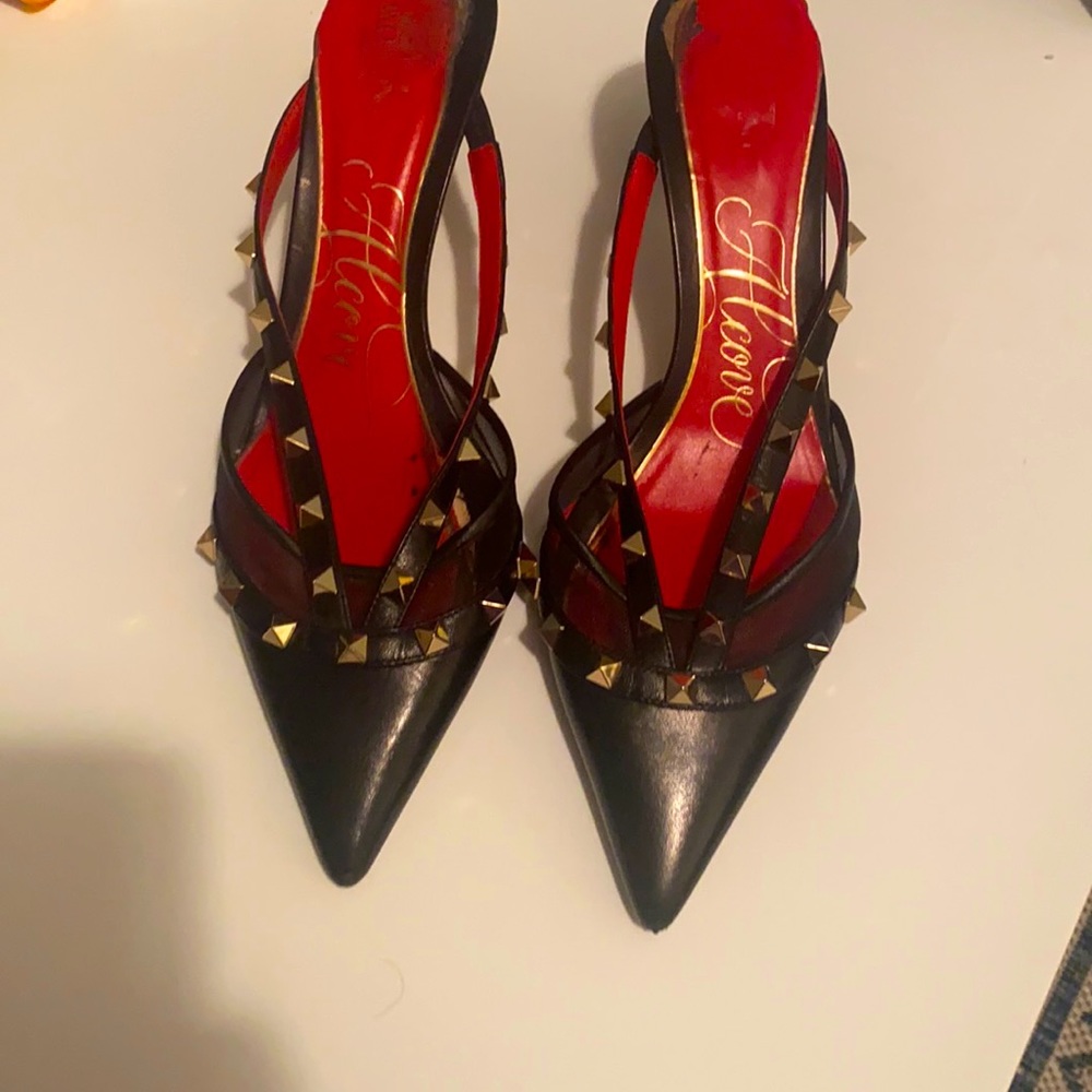 Limited edition Valentino’s! Kitten in heel and slide in! No longer in stores